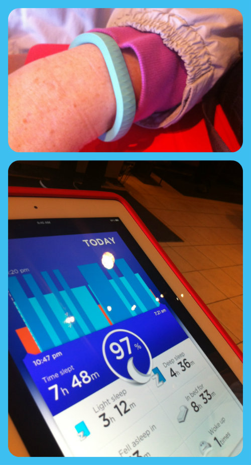 The jawbone uses the up app on an ipad to give valuable information about activity and sleep
